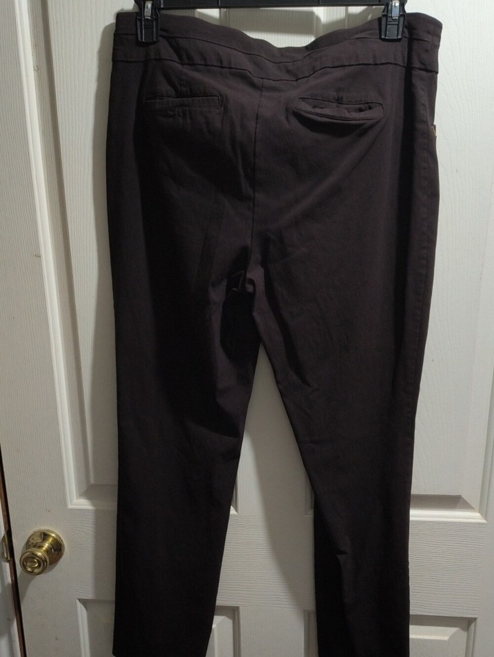 Briggs New York Chocolate Brown Straight Leg Ponte Pants - Picture 4 of 4